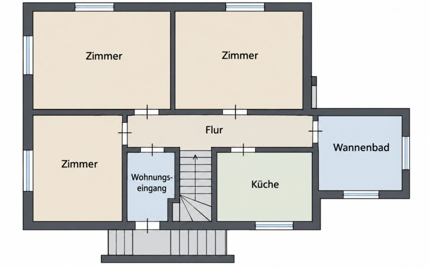 VERMIETUNG – 3 Zimmer EG-Wohnung – Hamburg-Iserbrook